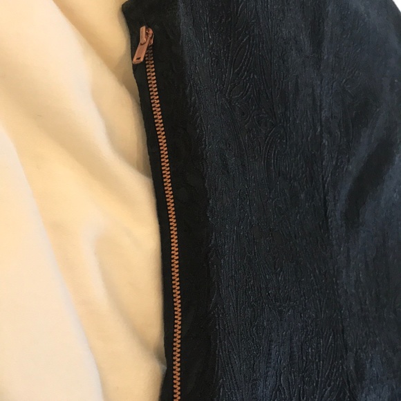 NWOT Beautiful black brocade drop waist dress - Picture 7 of 8